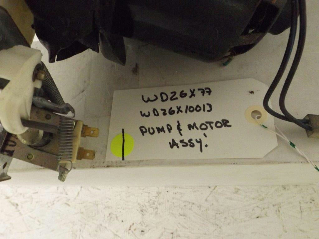 GENERAL ELECTRIC KENMORE DISHWASHER WD26X77 WD26X10013 PUMP & MOTOR USED GENERAL ELECTRIC KENMORE DISHWASHER WD26X77 WD26X10013 PUMP & MOTOR USED